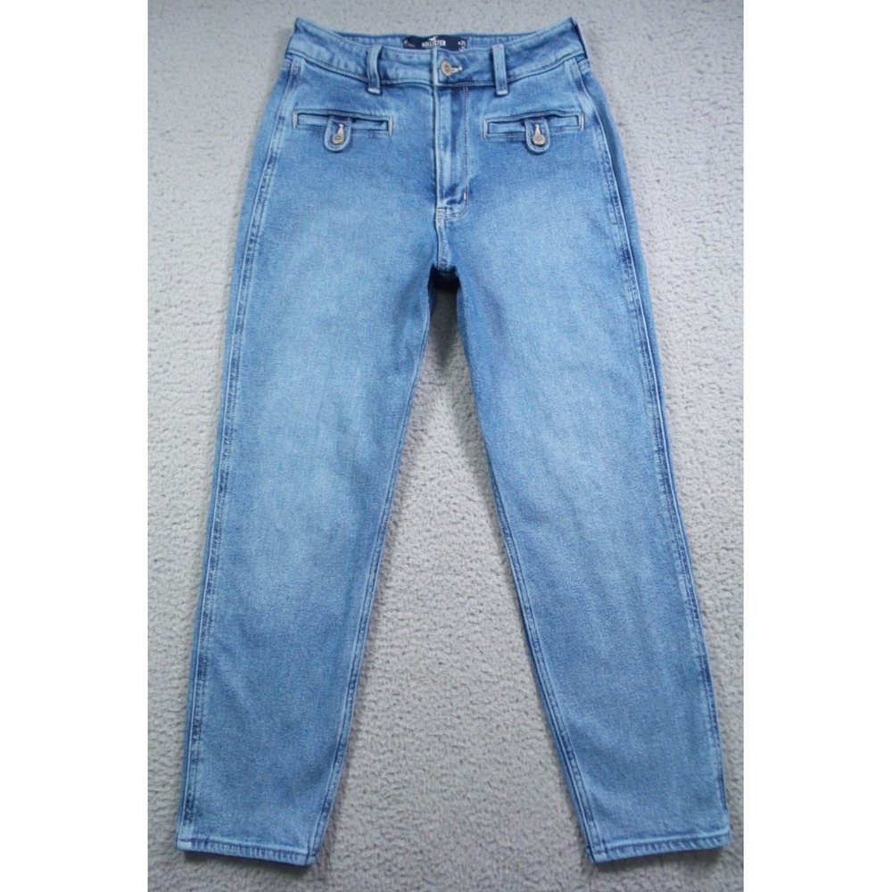 Hollister Jeans Womens Size 1S Blue Denim Ultra High Rise Mom Vintage Stretch